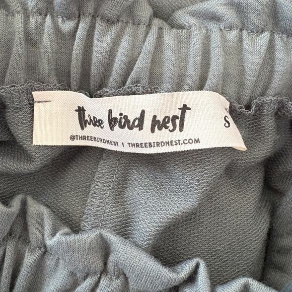 Three Bird Nest Layered Boho Coastal Cowgirl Flowy Ruffle Maxi Dress Gray S - Picture 6 of 8